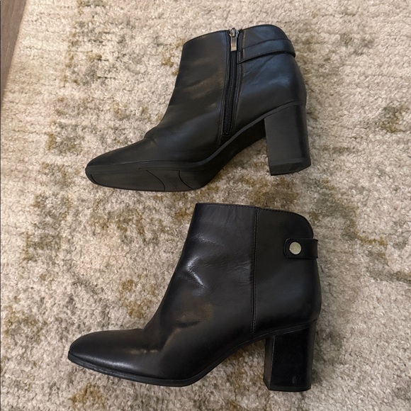 Franco Sarto Women's Ilaria Ankle Boot Sz 8 Black Leather - Picture 12 of 12